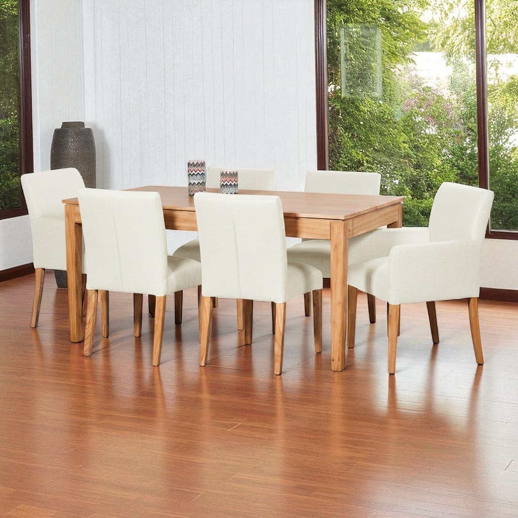 Juego comedor -2 Sillon cabecera, 4 sillas escense + Mesa paraiso - Image 3