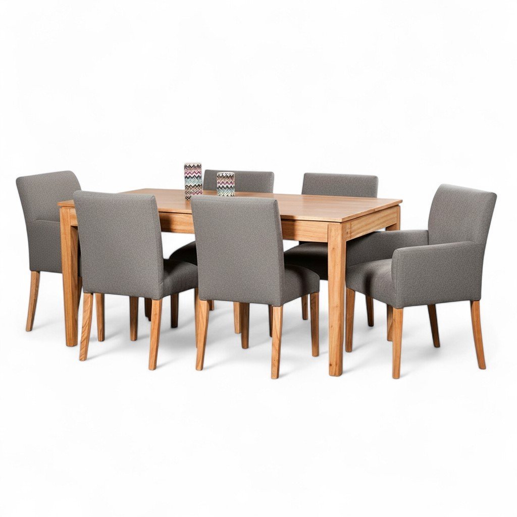 Juego comedor -2 Sillon cabecera, 4 sillas escense + Mesa paraiso - Image 4